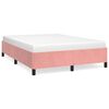 vidaXL Bedframe fluweel roze 140x190 cm