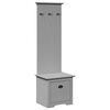 vidaXL Gangkast met haken BODO 50x40x157 cm grijs