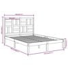vidaXL Bedframe massief hout wit 140x200 cm