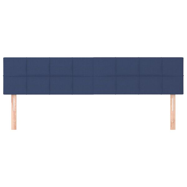vidaXL Hoofdborden 2 st 100x5x78/88 cm stof blauw