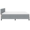 vidaXL Boxspring bed met matras met LED Lichtgrijs 200 x 200 cm Stof