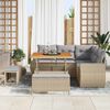 vidaXL Tuin Sofa Set met kussen met opslag 8 pcs beige en lichtgrijs