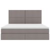 vidaXL Opslag bed met matras met matras Taupe 160 x 200 cm Polyester