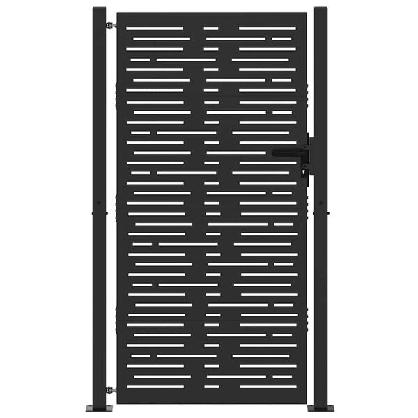 vidaXL Poort 100x175 cm vierkant cortenstaal