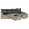 vidaXL Bankstel 6 st poly rattan