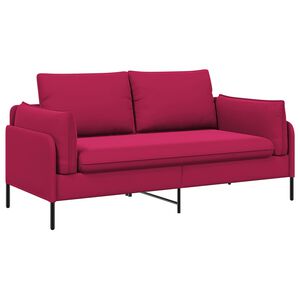 vidaXL 2-Zits Sofa 2-zits Wijnrood 188 x 81 x 89 cm fluweel