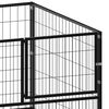 vidaXL Hondenkennel 200x100x70 cm staal zwart