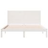 vidaXL Bedframe extra lang zonder matras massief hout wit 140x210 cm