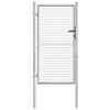 vidaXL Tuinpoort gegalvaniseerd staal 105x150 cm zilver