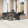 vidaXL Tuin Sofa Set 13 pcs Grijs poly rattan