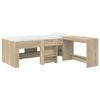 vidaXL Hoge Bed Frame met Bureau voor Kinderen 2 st Sonoma Eiken