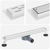 vidaXL Doucheafvoer 2-in-1 met 360&deg; Sifon zilver 60 cm