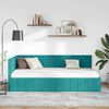 vidaXL Hoekbedframe met hoofdeinde Turquoise 90 cm x 200 cm Fluweel