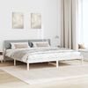 vidaXL Bedframe Wit en lichtgrijs 160 x 200 cm Massief grenenhout
