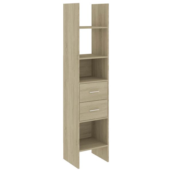 vidaXL Boekenkast 40x35x180 cm bewerkt hout sonoma eikenkleurig