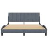 vidaXL Bedframe zonder matras "Hanko" 160x200 cm fluweel donkergrijs