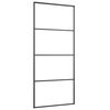 vidaXL Schuifdeur met beslag 90x205 cm ESG-glas en aluminium