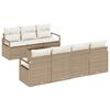 vidaXL Bankstel 8 pcs Beige en Crème poly rattan