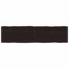 vidaXL Tafelblad natuurlijke rand 160x40x(2-6)cm eikenhout donkerbruin