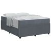 vidaXL Bedframe met matras Donkergrijs 140 x 200 cm Stof