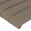 vidaXL Hoofdbord met randen 203x23x78/88 cm stof taupe