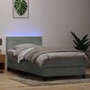 vidaXL Boxspring met matras en LED fluweel zwart 160x210 cm