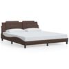vidaXL Bedframe zonder matras "Zadar" kunstleer bruin 180x200 cm