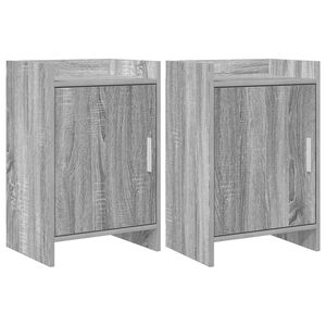 vidaXL Nachtkastjes 2 pcs Grijs Sonoma 40 x 30 x 60 cm Bewerkt hout