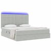vidaXL Opbergbed met LED met matras Lichtgrijs 180 x 200 cm Fluweel