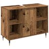 vidaXL Badkamermeubelset met plank 3 pcs Oud Hout Bewerkt hout