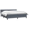 vidaXL Boxspring met matras fluweel donkergrijs 200x210 cm