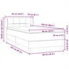 vidaXL Boxspring met matras fluweel roze 90x220 cm