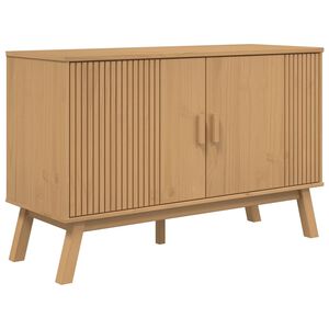 vidaXL Dressoir OLDEN 114x43x73,5 cm massief grenenhout bruin