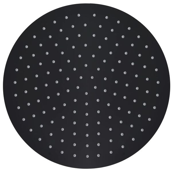vidaXL Regendouchekop rond 30 cm roestvrij staal zwart