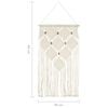 vidaXL Wandhanger macram&eacute; 40x80 cm katoen