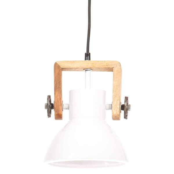 vidaXL Hanglamp industrieel rond 25 W E27 19 cm wit