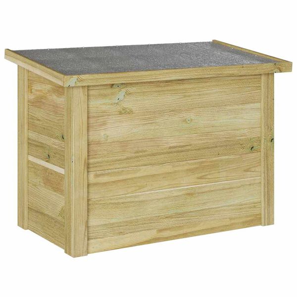 vidaXL Opbergbox Naturel 80 x 44,5 x 57,5 cm Ge&iuml;mpregneerd grenenhout