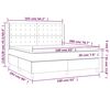vidaXL Boxspring met matras en LED stof donkergrijs 160x200 cm