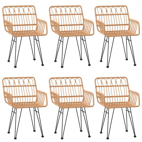 vidaXL 7-delige Tuinset poly rattan