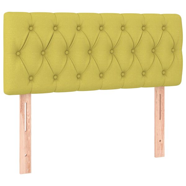 vidaXL Hoofdbord LED 90x7x78/88 cm stof groen