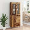 vidaXL Hoge kast met lade 2 pcs Oud Hout Bewerkt hout