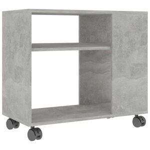 vidaXL Bijzettafel 70x35x60,5 cm bewerkt hout betongrijs