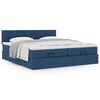 vidaXL Ottoman bed met matrassen 160x200cm stof blauw