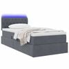 vidaXL Opbergbed met LED met matras Donkergrijs 100 x 200 cm Fluweel