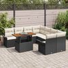 vidaXL Tuin Sofa Set met kussen Zwart en cr&egrave;me