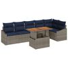 vidaXL Tuin Sofa Set 7 st Grijs Poly riet