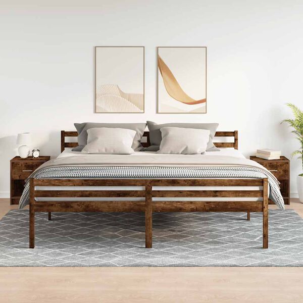 vidaXL Nachtkastjes 2 st met lade 40x34x50 cm gerookt eikenkleurig