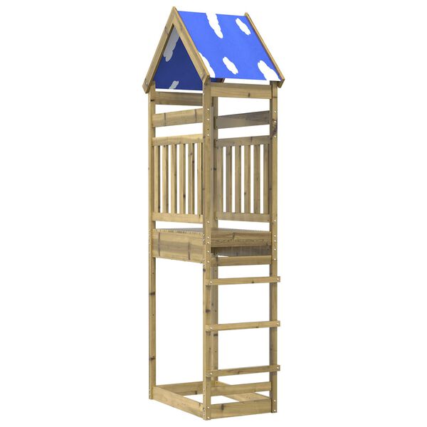 vidaXL Speeltoren Bruin 52,5 x 85 x 265 cm Massief ge&iuml;mpregneerd hout