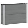 vidaXL Verhoogde plantenbak Grijs 100 x 30 x 72 cm WPC en Aluminium