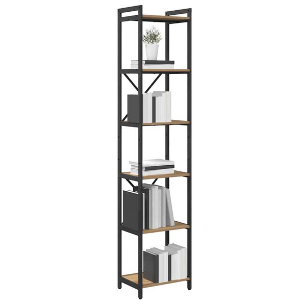 vidaXL Boekenkast Artisan Eiken 40 x 30 x 189,5 cm Bewerkt hout
